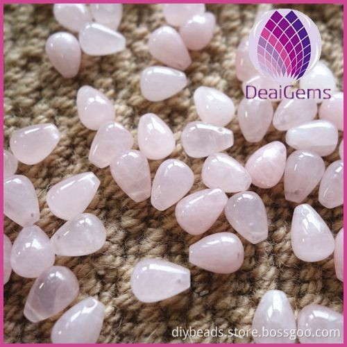 9x12mm teardrop rose quartz loose beads